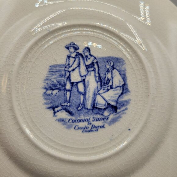 Crown Ducal Blue Colonial Times Bread Plates 6" Set of Four - Picture 4 of 5